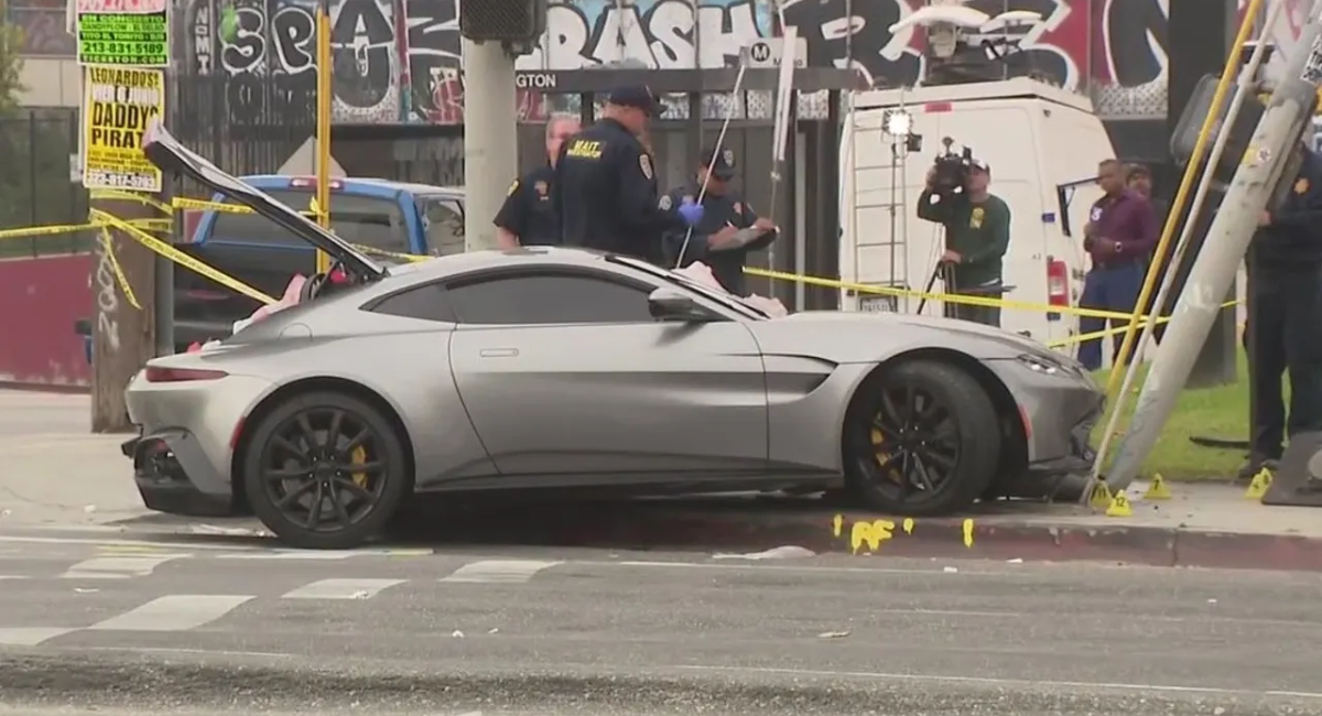 Boyle Heights Pursuit Ends in Tragedy as Driver Dies in Aston Martin Crash