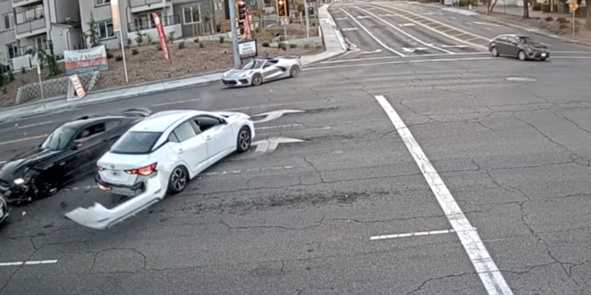 Corvette Driver Flees After Mustang Crash in Vacaville Street Race