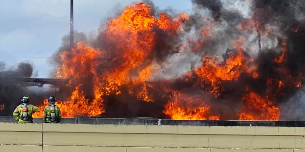I-595 Collision Between Tanker and Bus Sends One to Hospital After Explosion