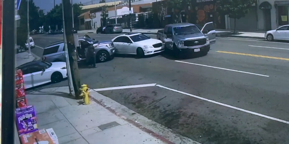 Los Angeles Chaos: Homeland Security Agents Crash Into Driver and Make Arrest