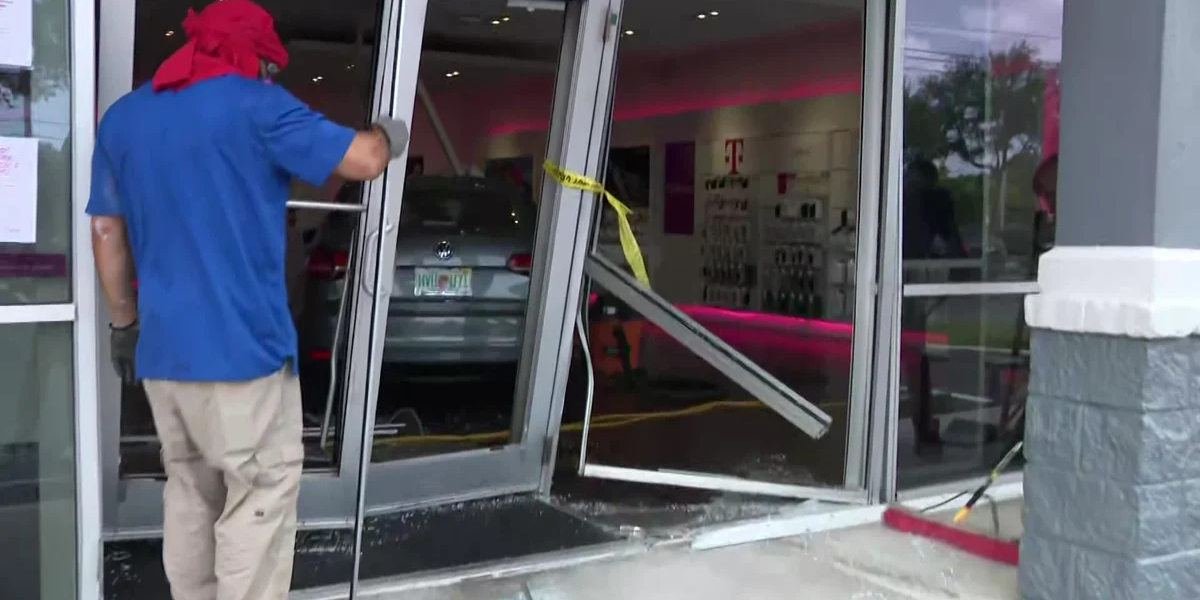 Medical Emergency Leads to Car Crashing into T-Mobile Store on NW 57th Avenue, MDSO Reports
