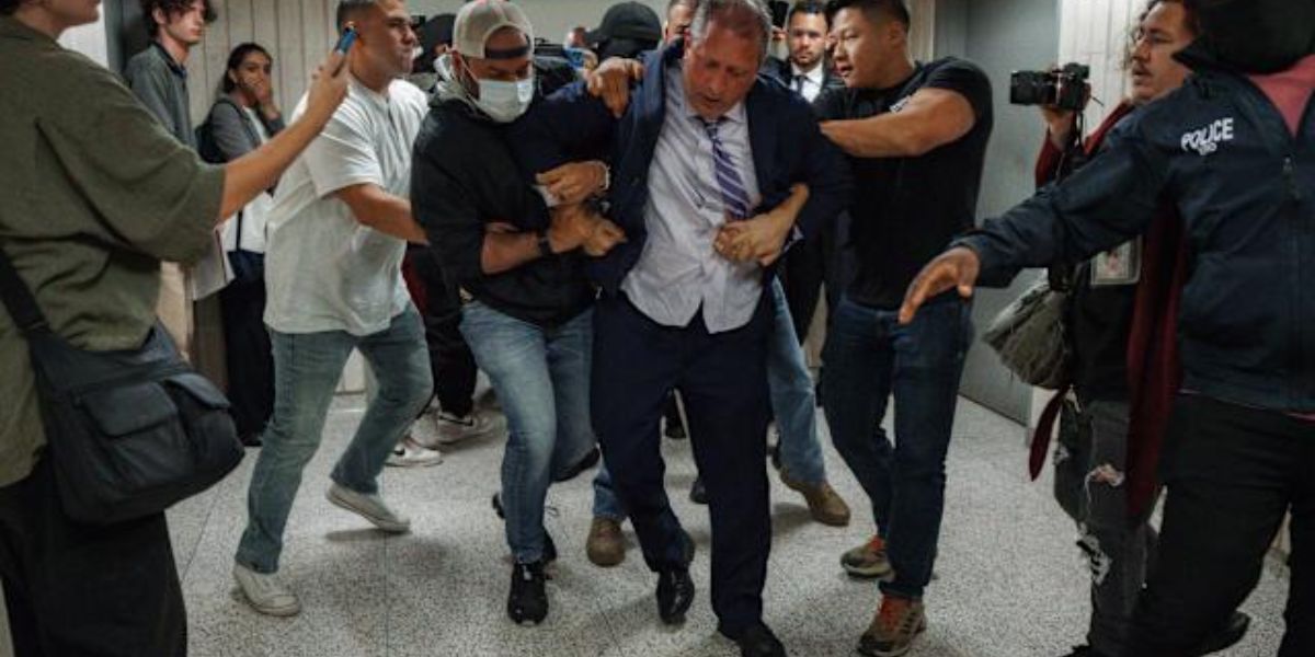 Tense Confrontation in NYC Member of Letitia James’ Security Detail Cuffs Woman After Alleged Car Hit
