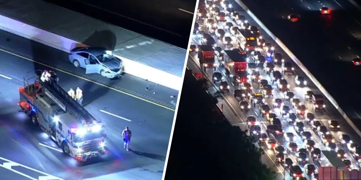Traffic Jam Forms After Crash on Route 42 in South Jersey
