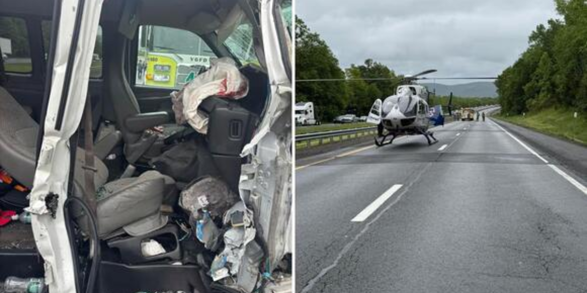 Van Carrying 12 Children Rolls Over in I-87 Crash in New Windsor, Driver Ticketed