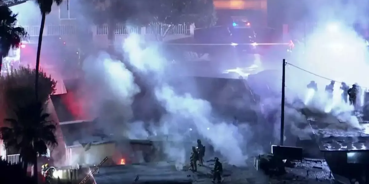 Fireworks Explosion Sets Multiple Homes Ablaze in Pacoima; Woman in Critical Condition