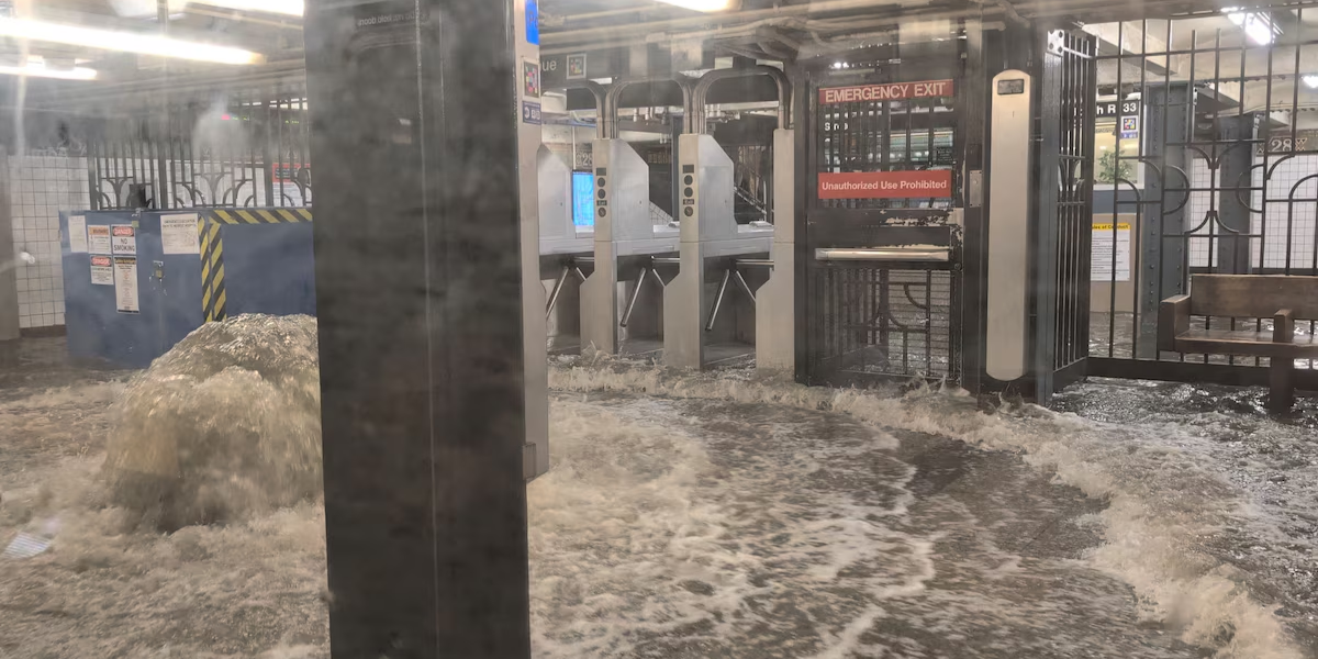 Streets Turn to Rivers as Flash Floods Hit New York City and New Jersey Hard