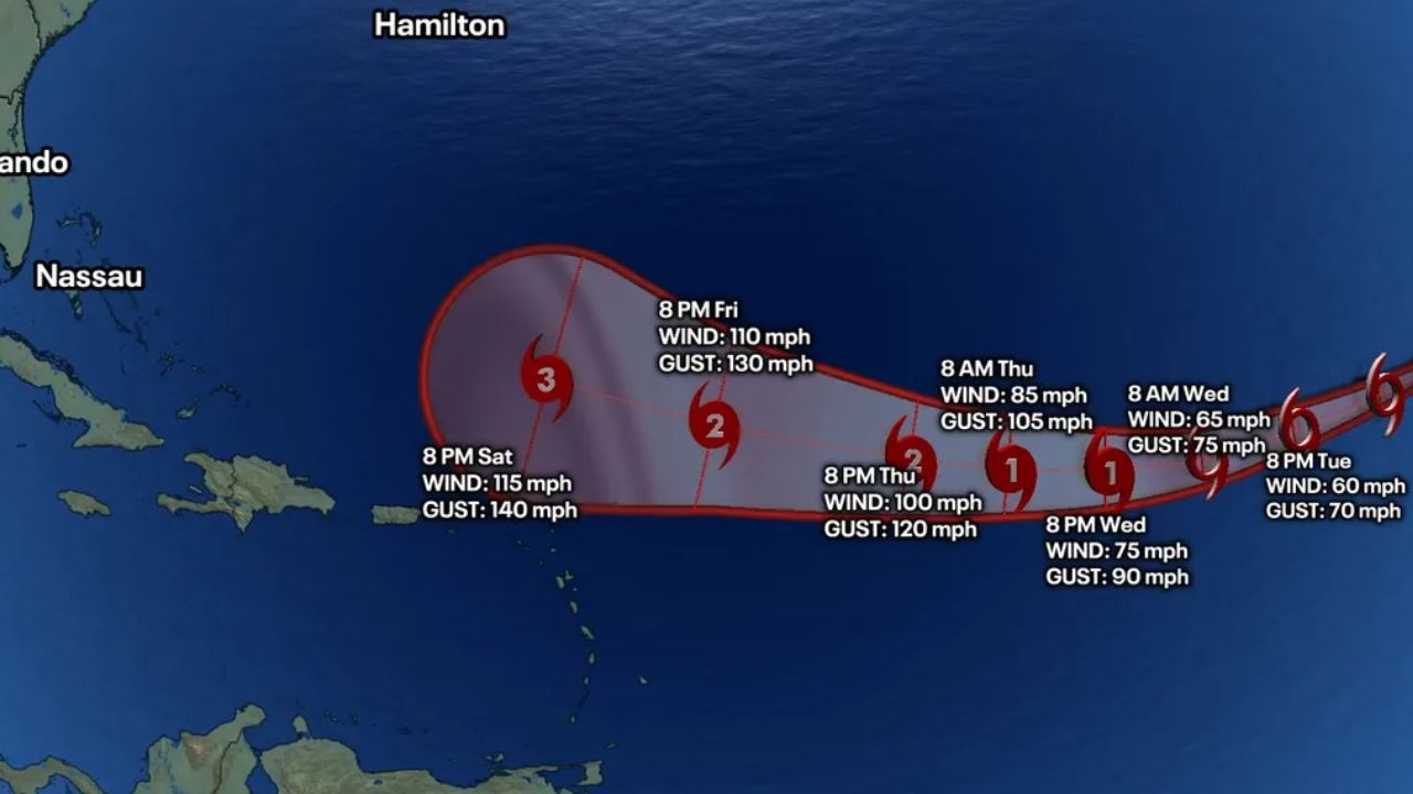 Tropical Storm Erin Path Shifts, But Still Forecast to Grow Into Major Hurricane, NHC Says