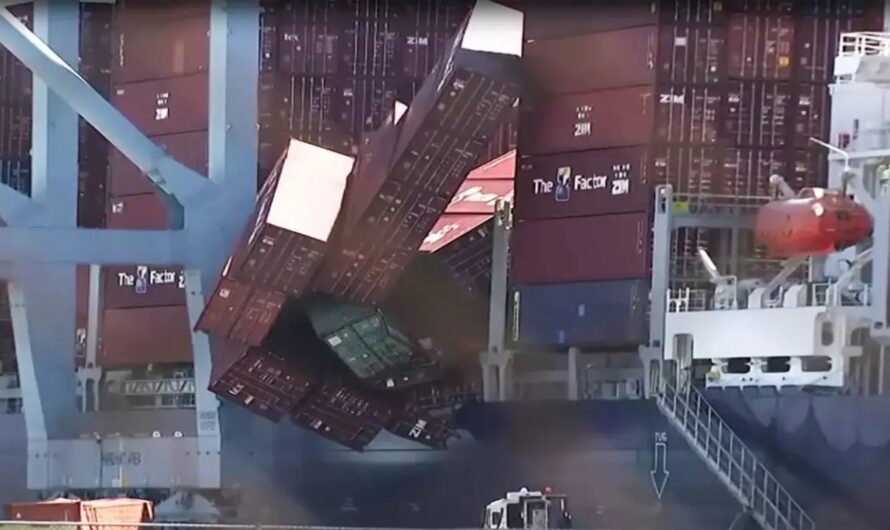 Dozens of Shipping Containers Crash Into the Water in Viral Port Video