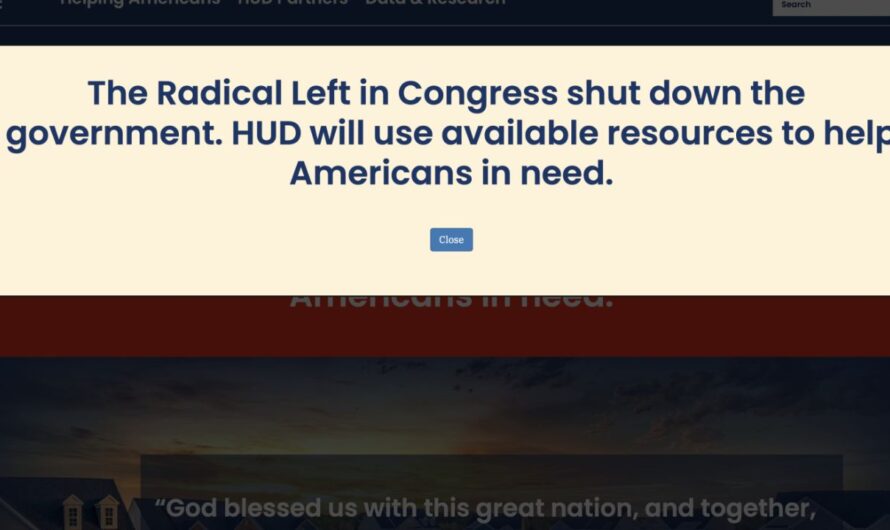 Government Website Accused of Hatch Act Violation for Blaming Shutdown on ‘Radical Left’