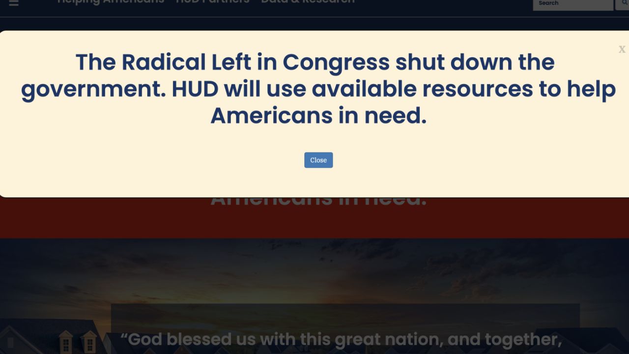 Government Website Accused of Hatch Act Violation for Blaming Shutdown on 'Radical Left'