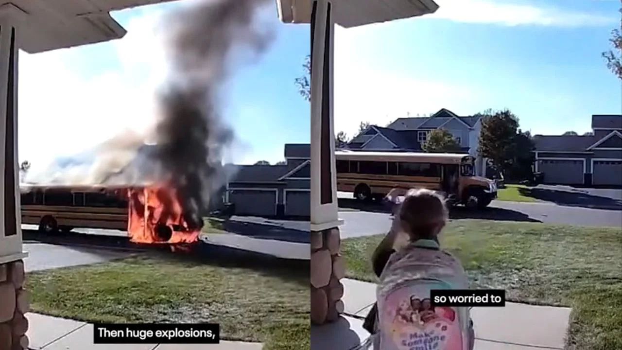 Minnesota Mom's Quick Thinking Prevents Tragedy in Exploding School Bus Fire in East Bethel
