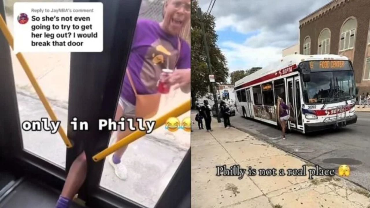 Philadelphia Bus Incident Sparks Outrage Driver Traps Woman’s Leg in Door Amid Heated Confrontation
