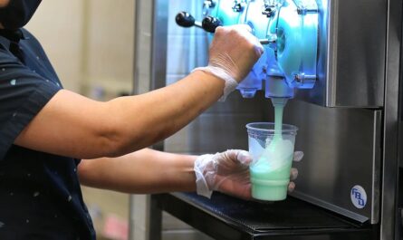 Taco Bell's Mountain Dew Baja Blast Pie Sparks Mixed Reactions with Its Bold Flavor and Neon Blue Hue